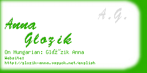 anna glozik business card